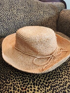 Scala Collection Womens Wide Brim Woven Natural Straw Sun Hat One Size Bow